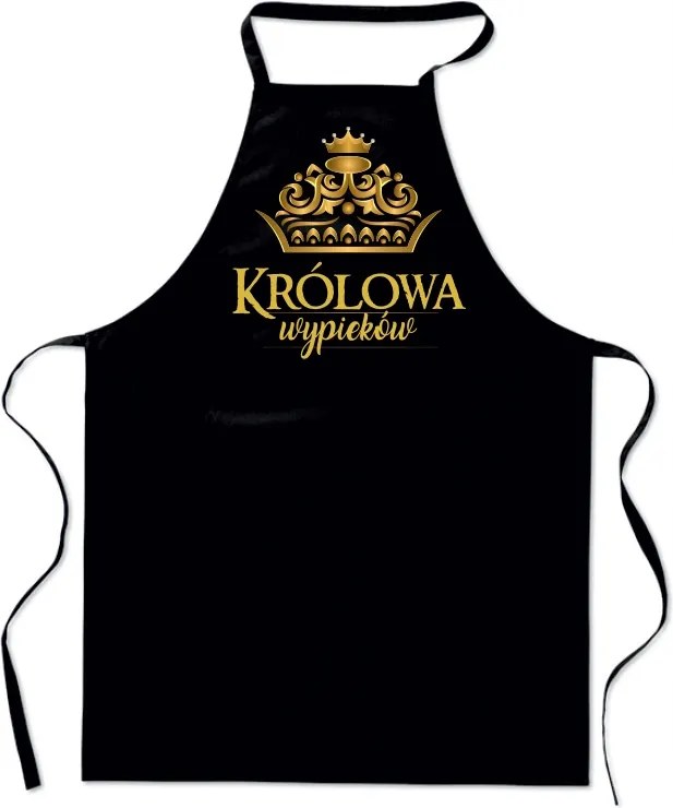 Fekete Kötény Nyomtatott Konyhai Sütemények Királynője Női pamut Ajándék