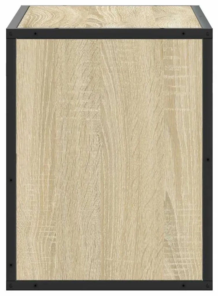sonoma tölgy színű szerelt fa és fém TV-szekrény 60x31x39,5 cm
