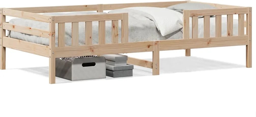 vidaXL tömör fenyő ágykeret matrac nélkül 80 x 200 cm