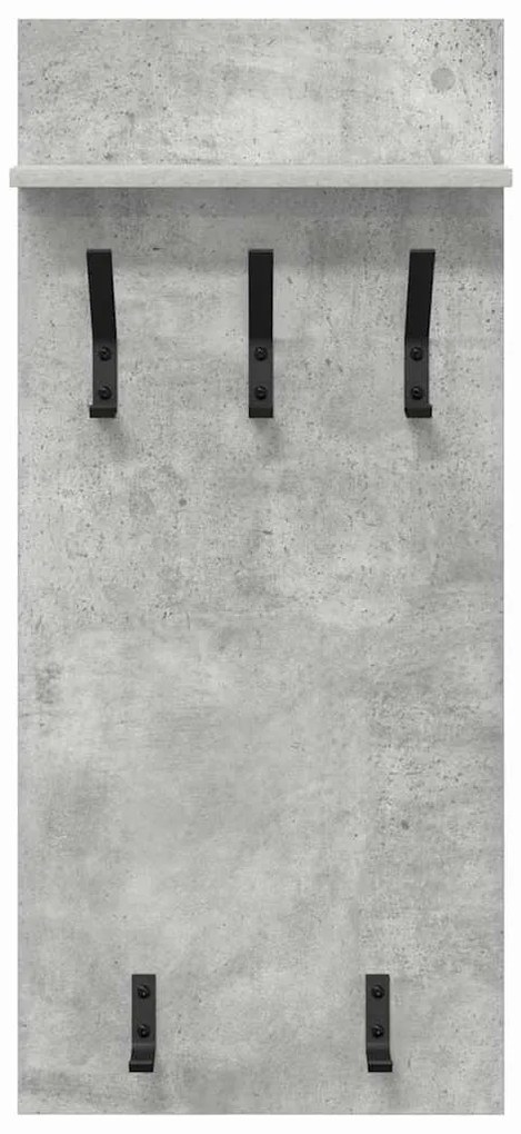 Fali Kabáthorog polcokkal Beton szürke 90 x 40 x 10 cm Faanyag