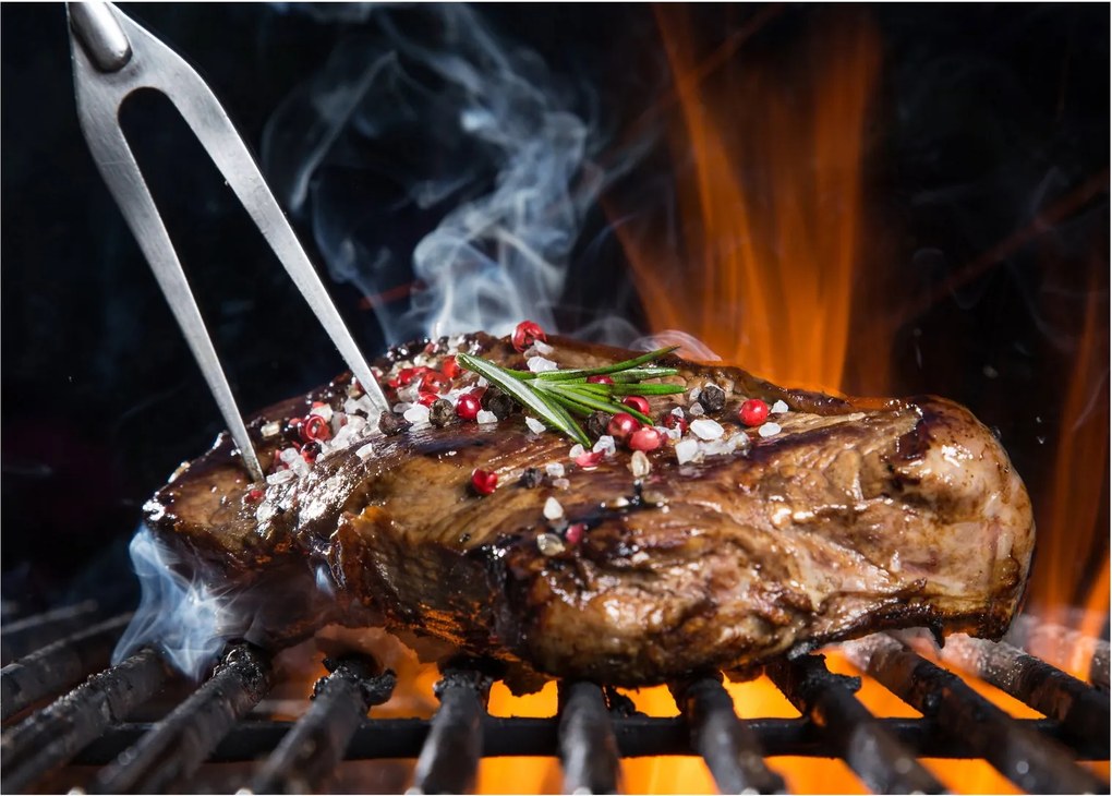 Egy sült steak képe (70x50 cm)
