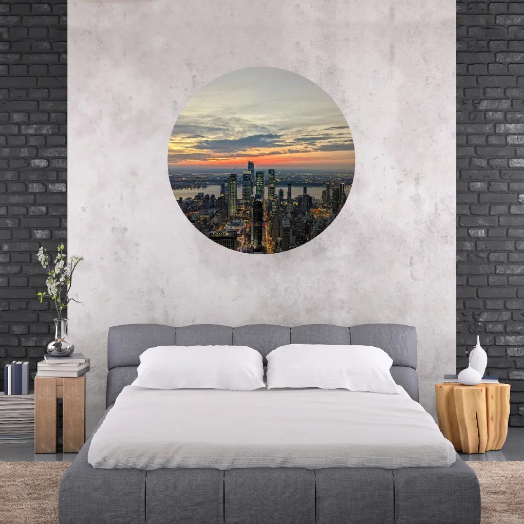 PIPPER. Textil kör alakú falmatrica "New York" Méret: 120cm