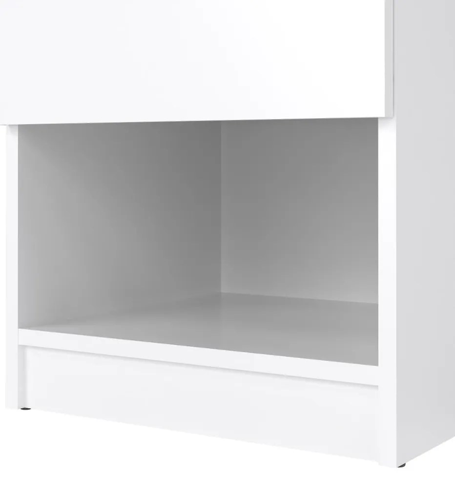 Simplicity éjjeliszekrény, fehér fényes