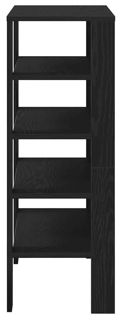 fekete szerelt fa cipőtároló szekrény 61x32x87,5 cm