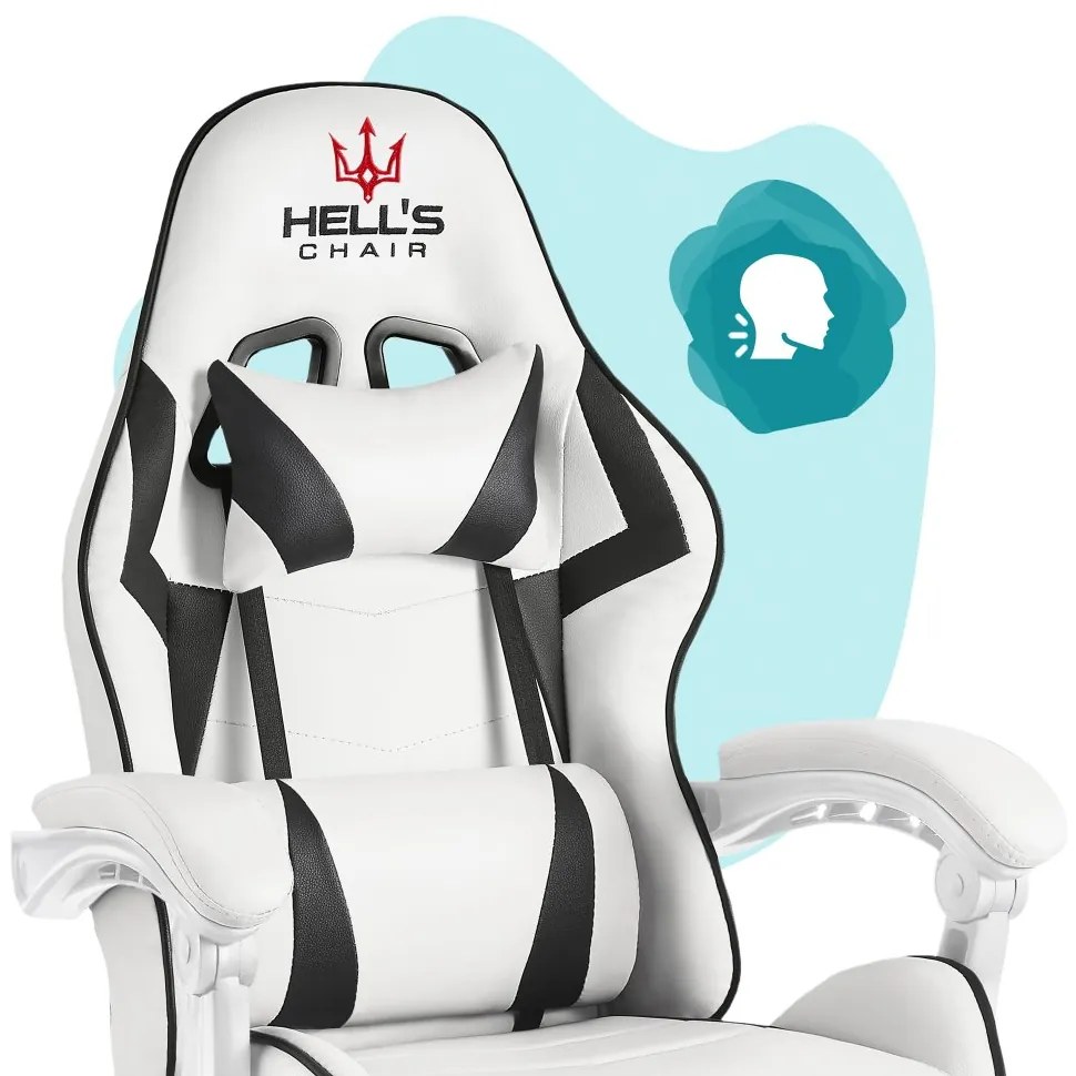 Gyerek gamer szék HC-1007 - fehér-fekete