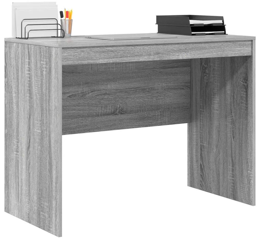 Íróasztal Szürke sonoma MDF, Furnér 100 x 50 x 76 cm Tartós