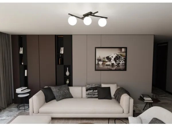 Mennyezeti lámpa SMART 3xE14/10W/230V fekete/fehér