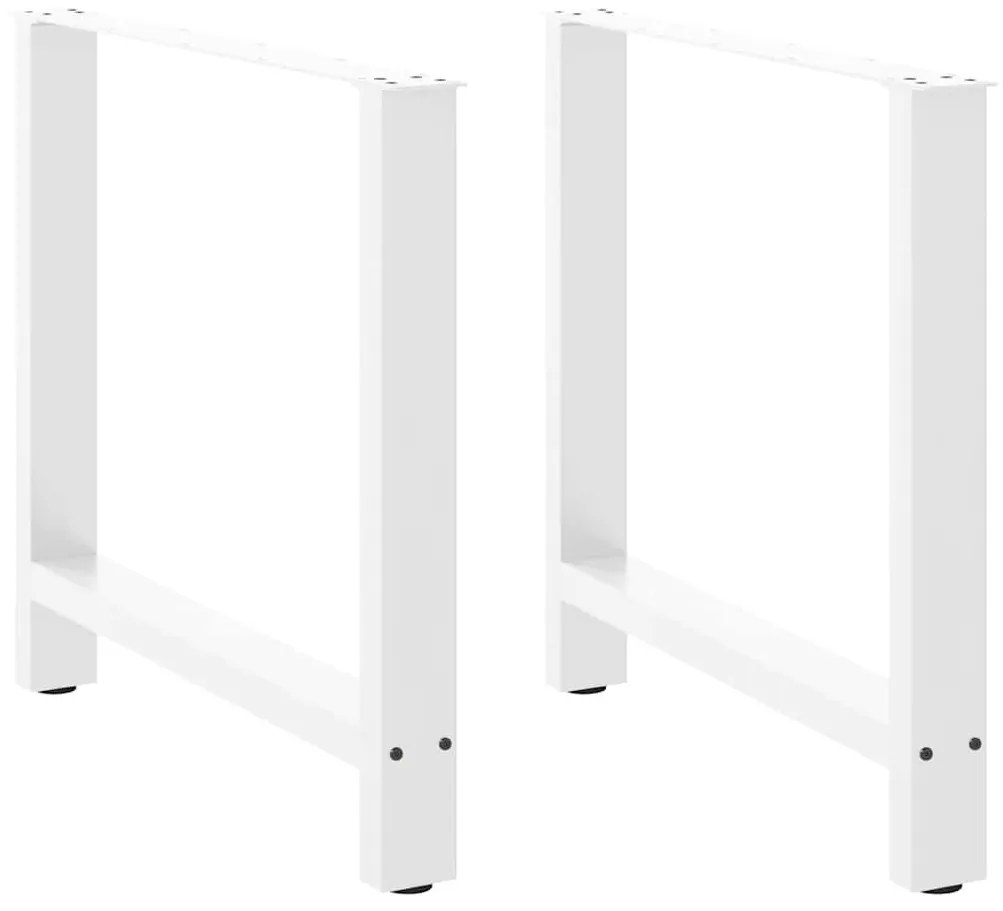2 db fehér étkezőasztal láb 80 x (72-73) cm acél étkezőasztal láb