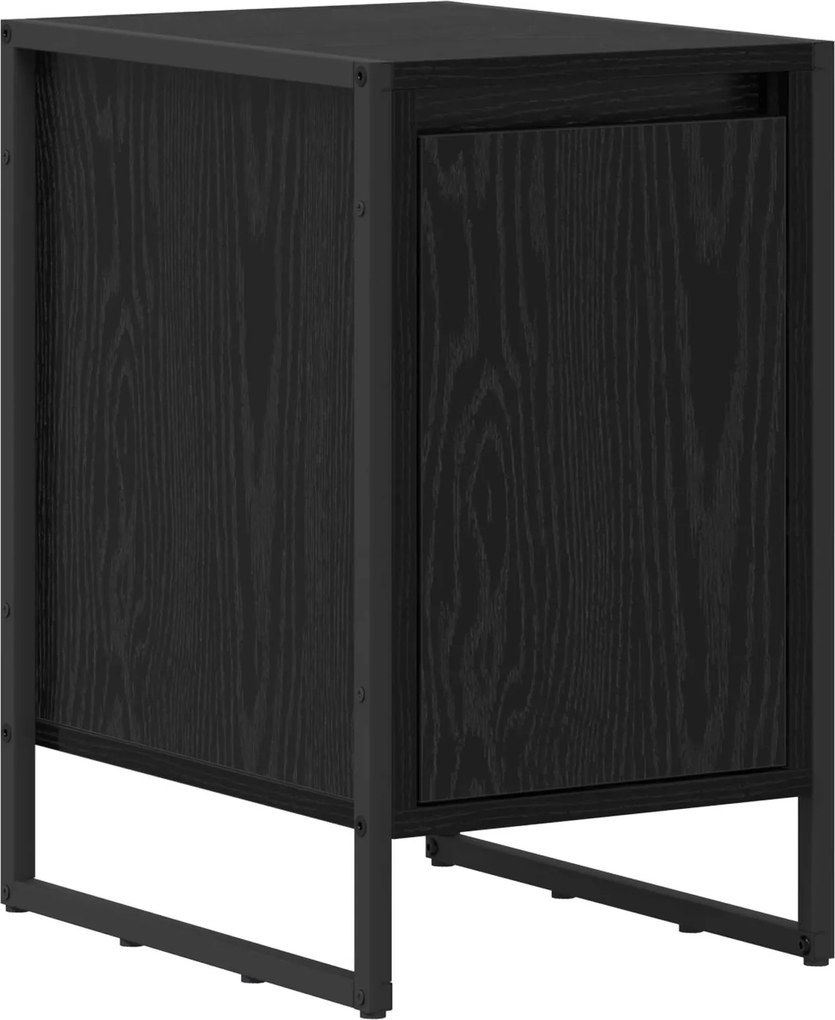 vidaXL Éjjeli asztal Fekete tölgy 39,5 x 30 x 50 cm Faanyag