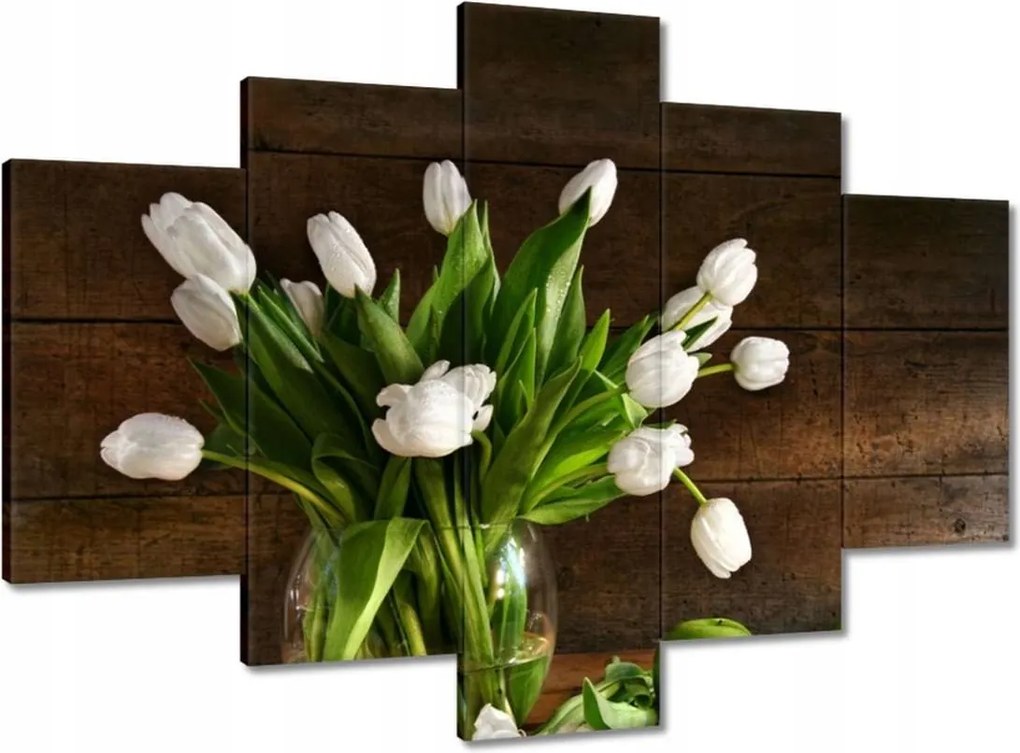 Vászonkép 150x105 Fehér tulipánok