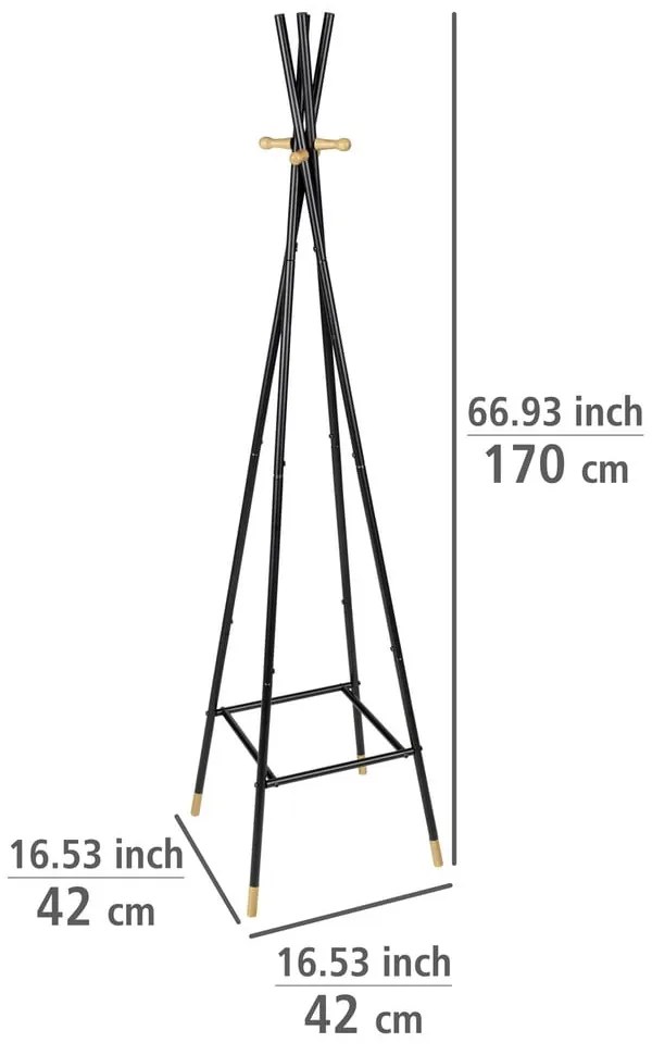 Fekete fém fogas Loft – Wenko