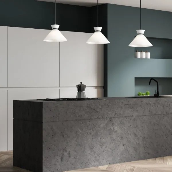 Alora Mood ALM-HALSTON-P-M-BK - Rúdon függő csillár HALSTON 1xE27/60W/230V fekete