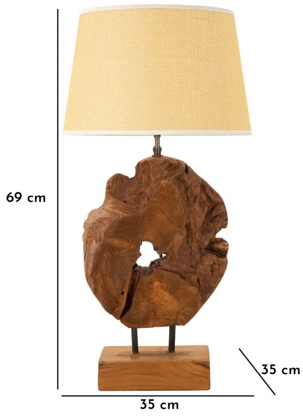 Lampada teak da tavolo kepala ø 35x69cm