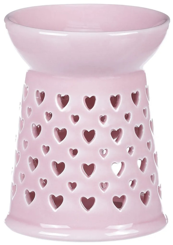 Porcelán aromalámpa Pink, 11 x 11 x 14 cm