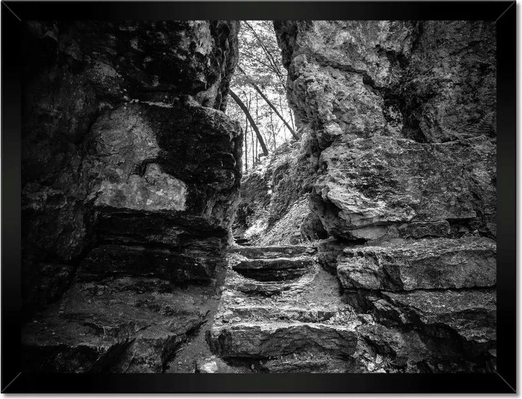 Poszterek keretben 40x30 Lépcsők Hegyek Sziklák