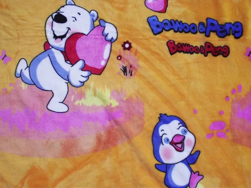 Bubu és Lulu Gyerek Pléd Ágytakaró Narancs 100 x 140 cm