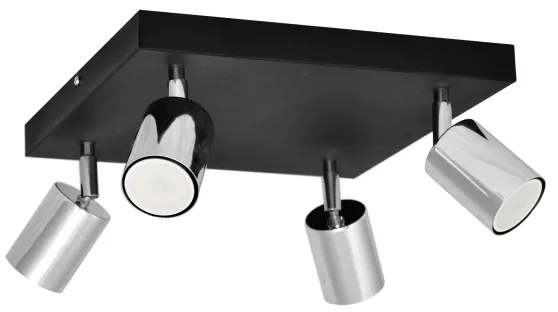 LED Spotlámpa TUNE 4xGU10/4,8W/230V matt króm/fekete