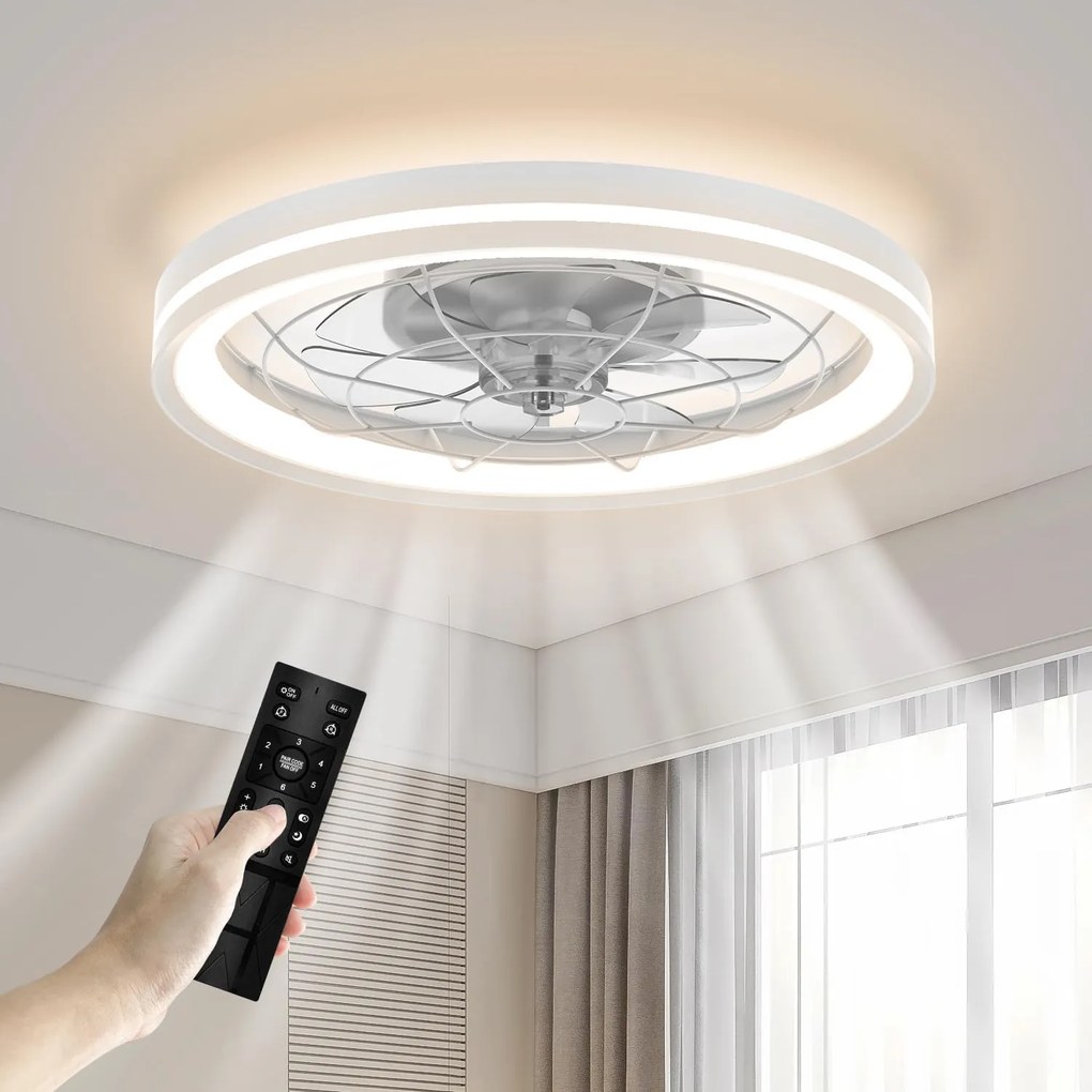 Modern mennyezeti Airwit ventilátor Led világítással és távirányítóval 48 cm