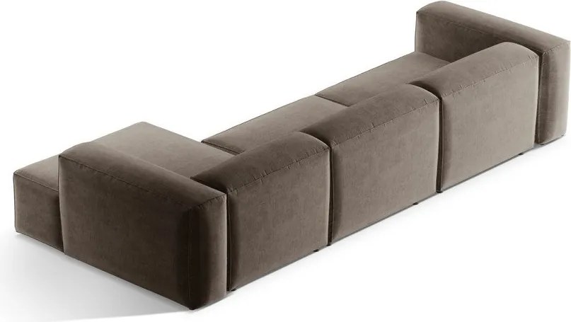 Barna sarokkanapé (jobb oldali-heverő résszel) Bergamo – Cosmopolitan Design