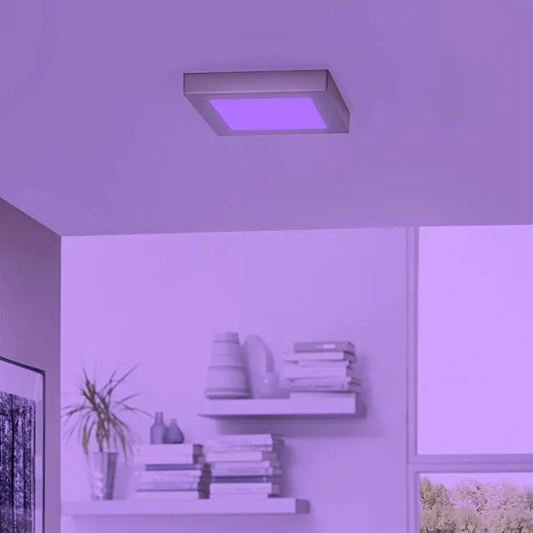 Eglo 33319 - LED RGBW dimmelhető mennyezeti lámpa FUEVA-C LED/15,6W/230V 22,5x22,5 cm