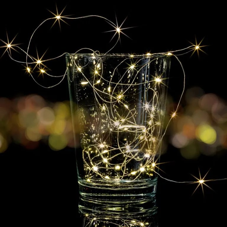 VOLTRONIC® LED lánc 2x 100 LED Meleg fehér