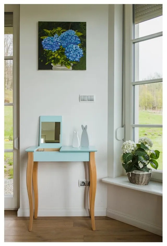 Dressing Table grafitszürke fésülködőasztal tükörrel, hosszúság 85 cm - Ragaba