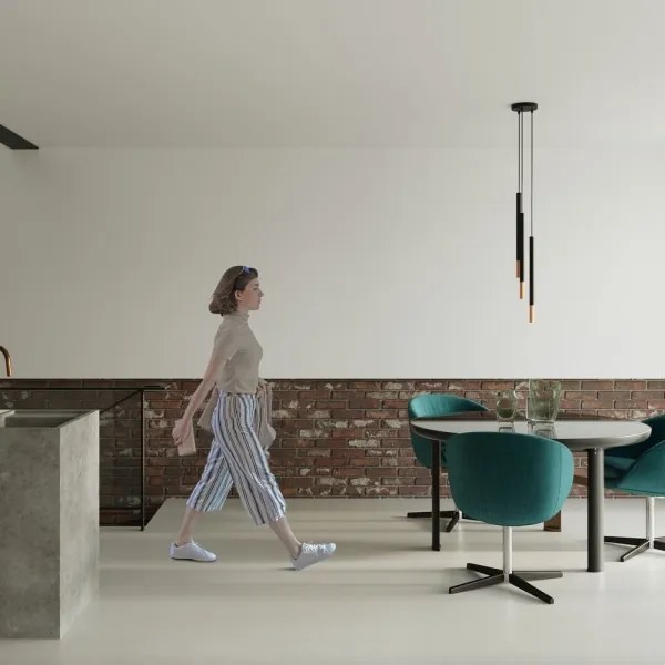 Csillár zsinóron MOSAIC 3xG9/12W/230V fekete/réz