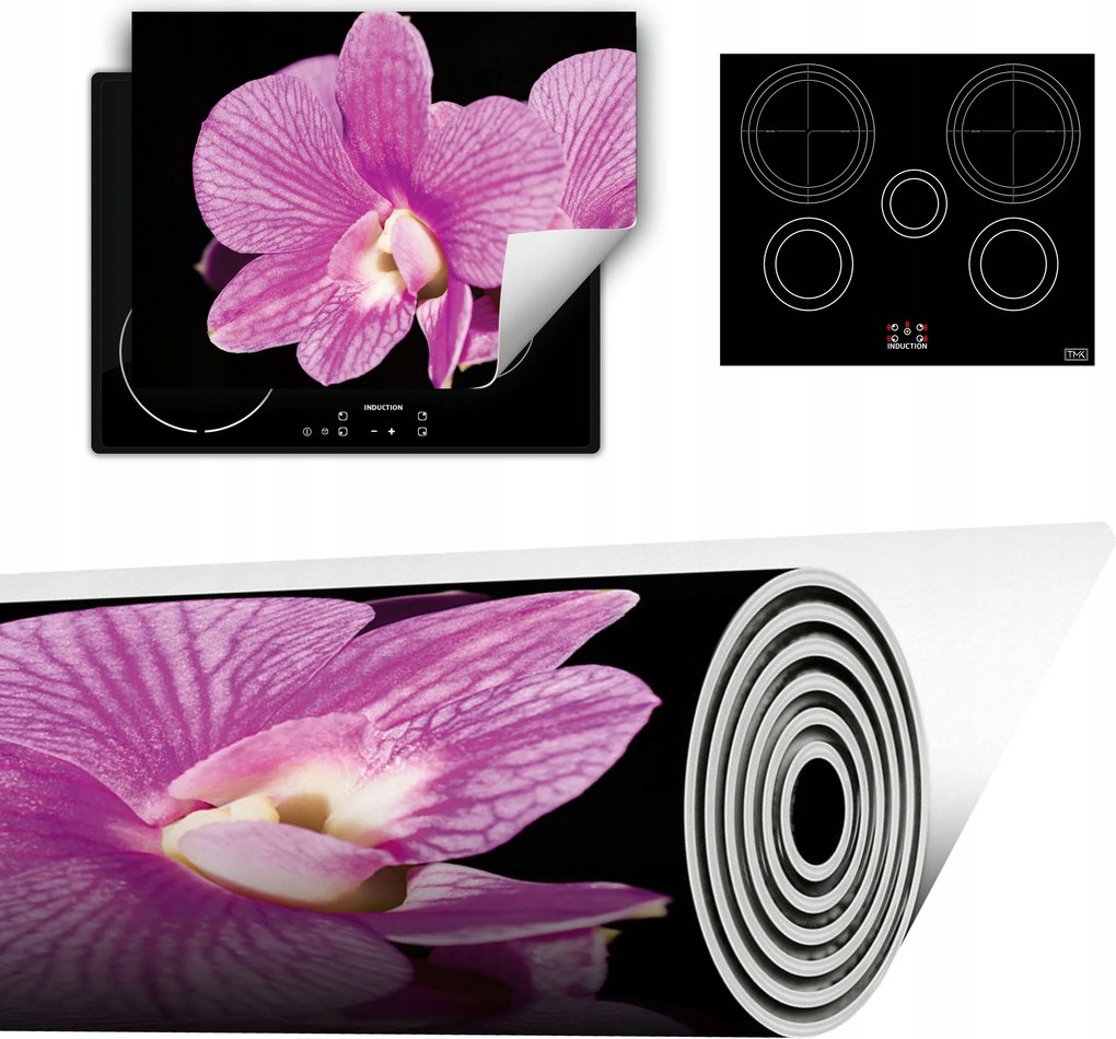 Vinyl Szőnyeg A Konyhába Több Hely 70x52 fekete virág