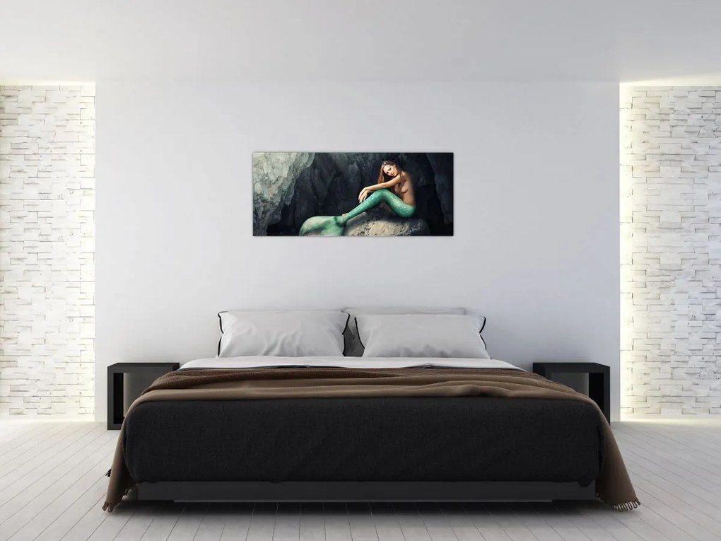 Kép - Hableány a sziklán (120x50 cm)