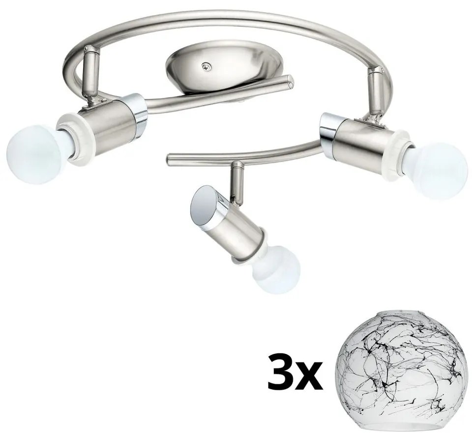 Eglo - LED spotlámpa MY CHOICE 3xE14/4W/230V króm/fehér/fekete