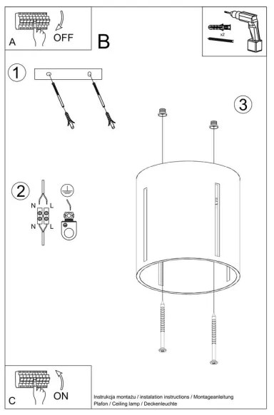 Mennyezeti lámpa INEZ 1xG9/40W/230V szürke