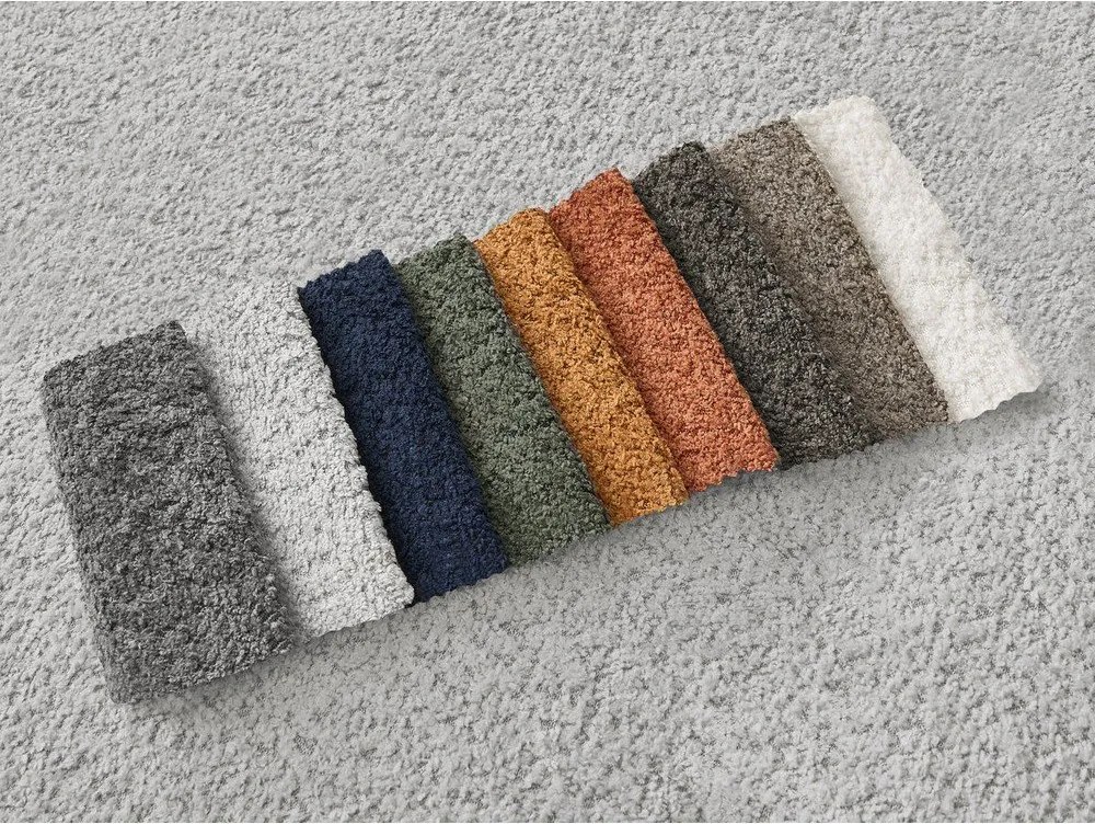 Világosszürke buklé sarokkanapé (bal oldali-heverő résszel) Azra – Bobochic Paris