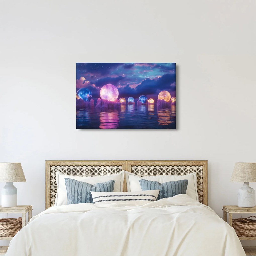 Kép - Bolygók a vízen (90x60 cm)