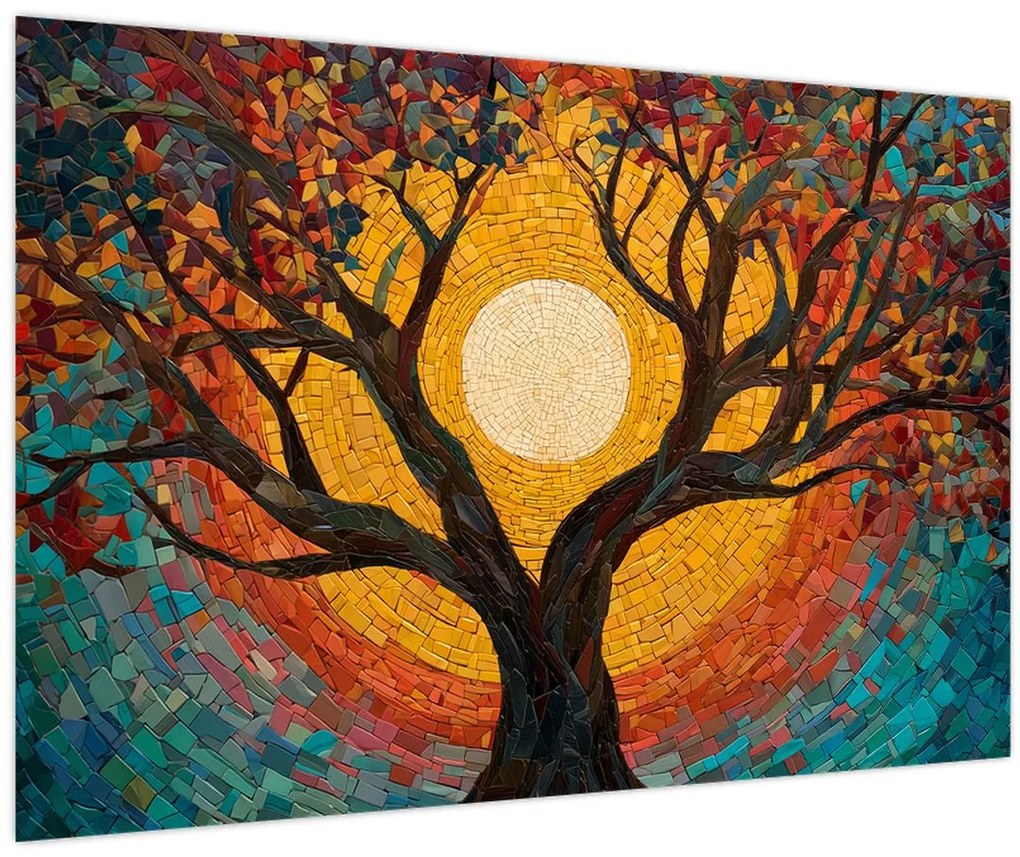 Kép - Nap az élet fájának koronájában (90x60 cm)