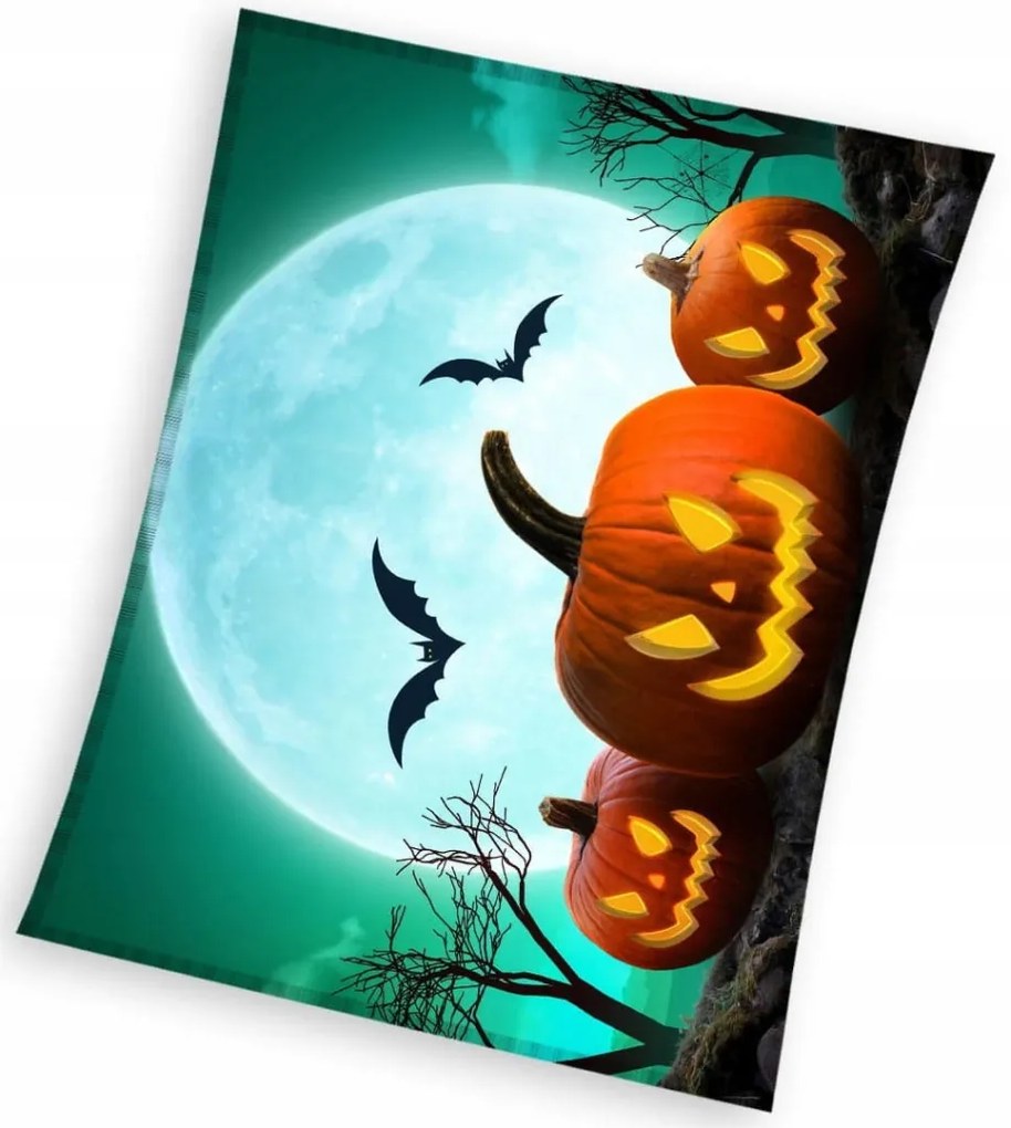 Halloween Moon coral fleece polár takaró 150x200cm