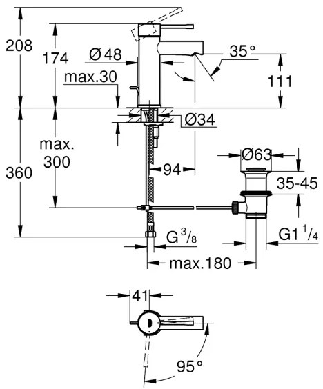 GROHE 23379001 - ESSENCE mosdócsaptelep, fényes króm