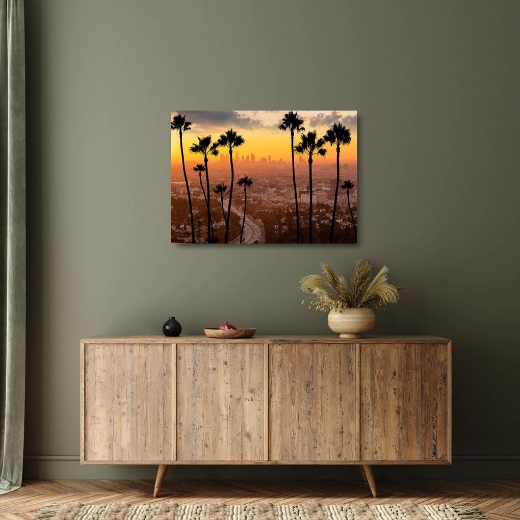 Üveg kép - Los Angeles panorámája (70x50 cm)