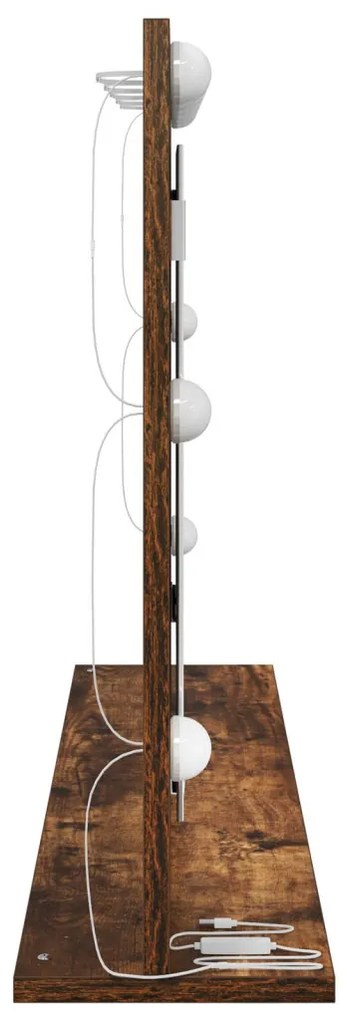 pipere tükör Füstölt tölgy Fa, Üveg 100 x 55 x 18 cm Pipere tükör