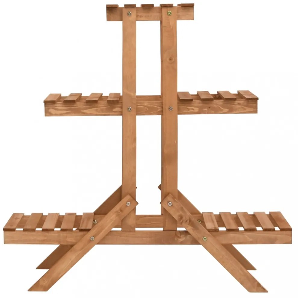 fenyőfa virágtartó állvány 83 x 25 x 83 cm