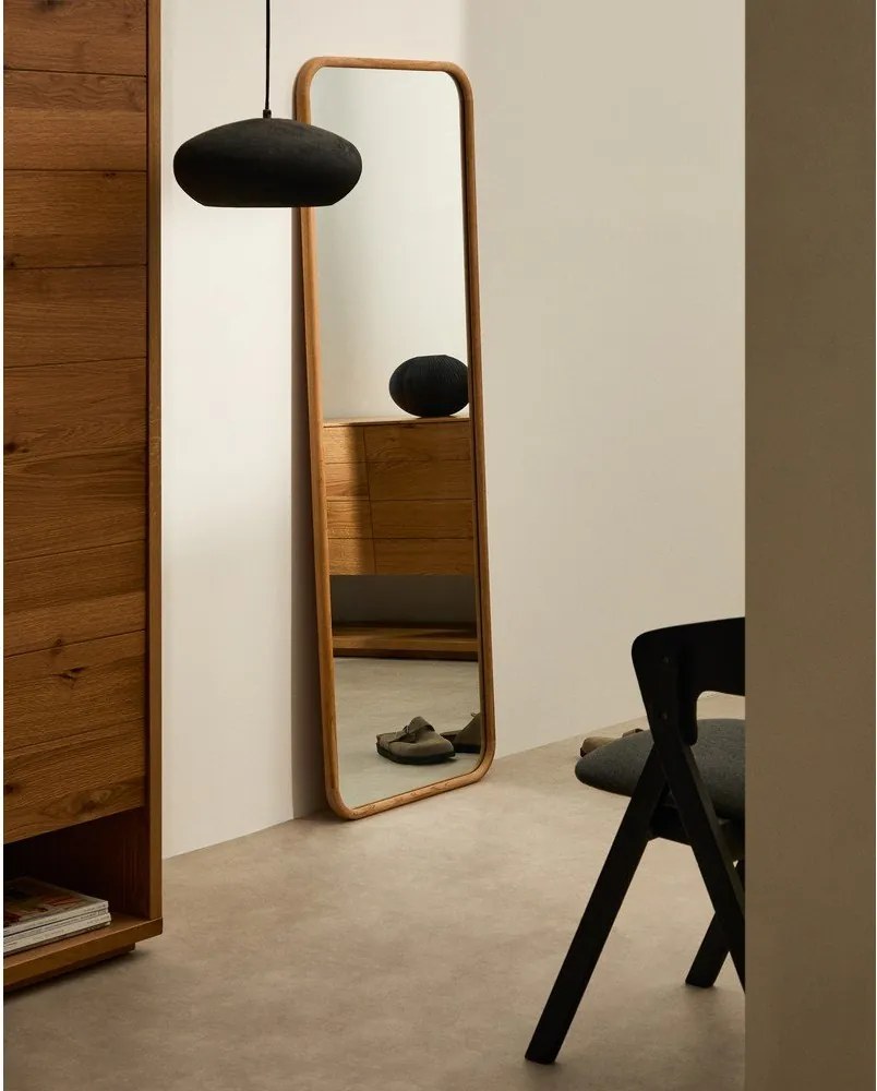 Fali tükör tömörfa kerettel 54x154 cm Milsa – Kave Home