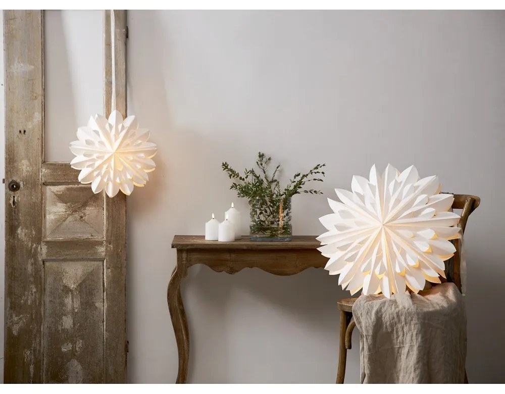 Clipp fehér karácsonyi dekoráció, ø 60 cm - Star Trading