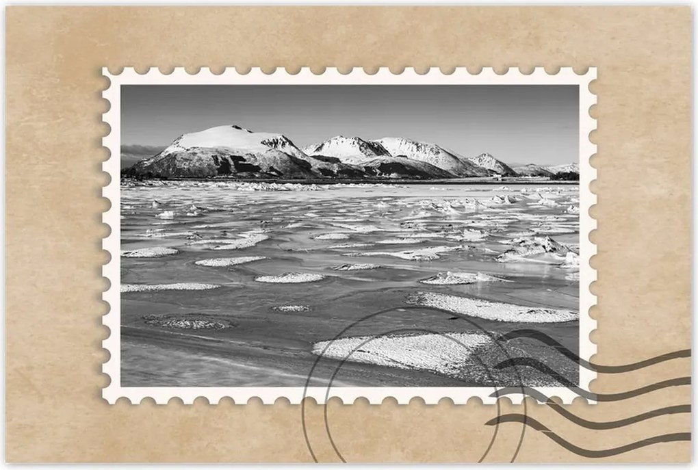 Poszterek 90x60 Tél Norvégia Tó