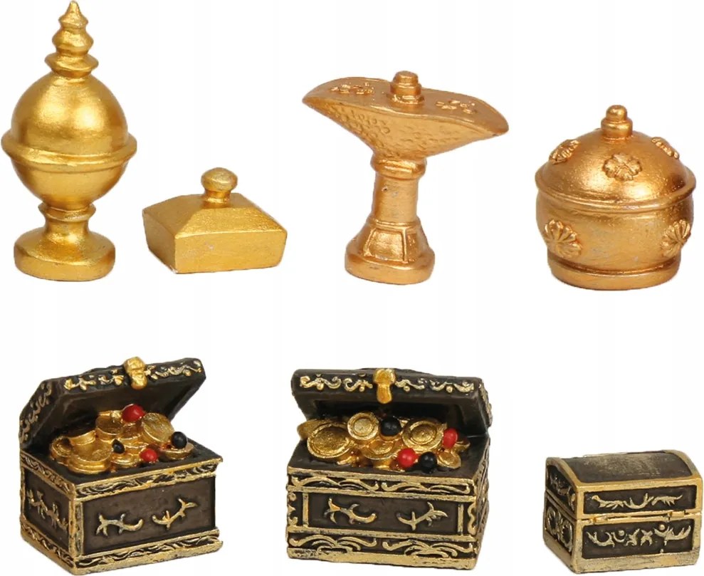 Háromkirályok ajándékai, betlehemek díszítéséhez- 2,7cm magas, 12-16cm-es figurákhoz