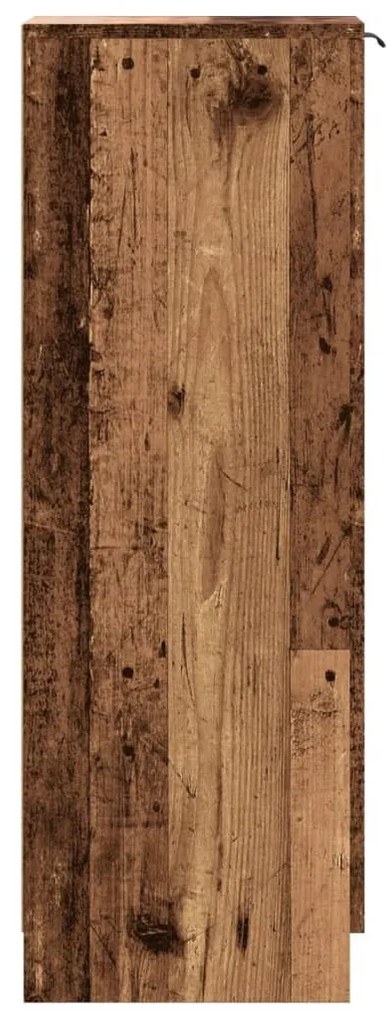 antik fa színű szerelt fa cipőszekrény 29,5 x 35 x 100,5 cm