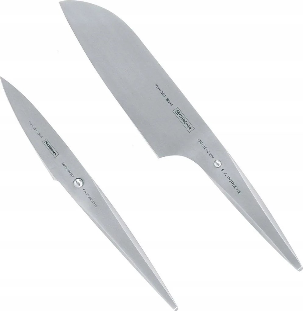 Chroma Type 301 Santoku kés, hámozó kés 2 db-os késkészlet
