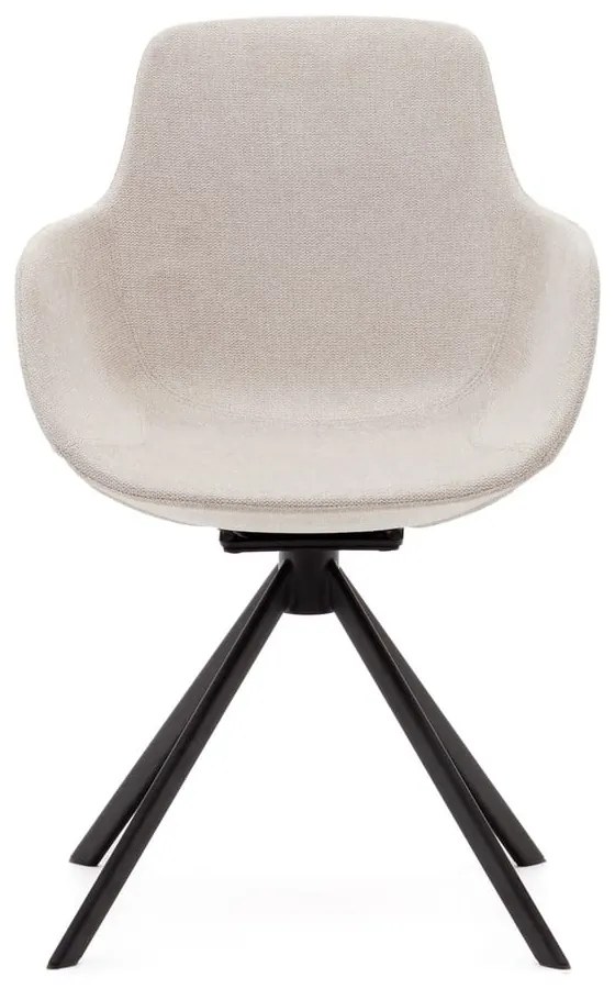 Bézs kárpitozott karfás étkezőfotel szett 2 db-os Tissiana – Kave Home