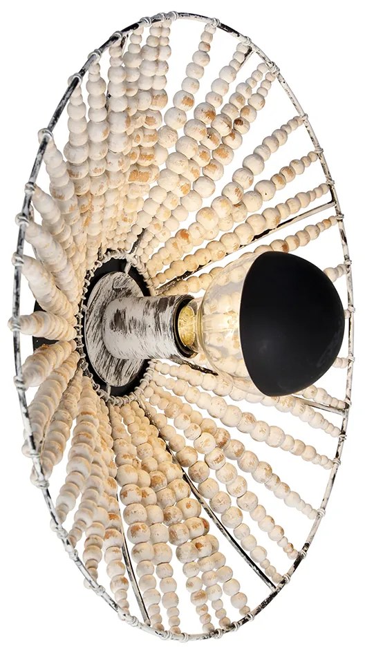 Keleti fali lámpa bézs gyöngyökkel - Moti