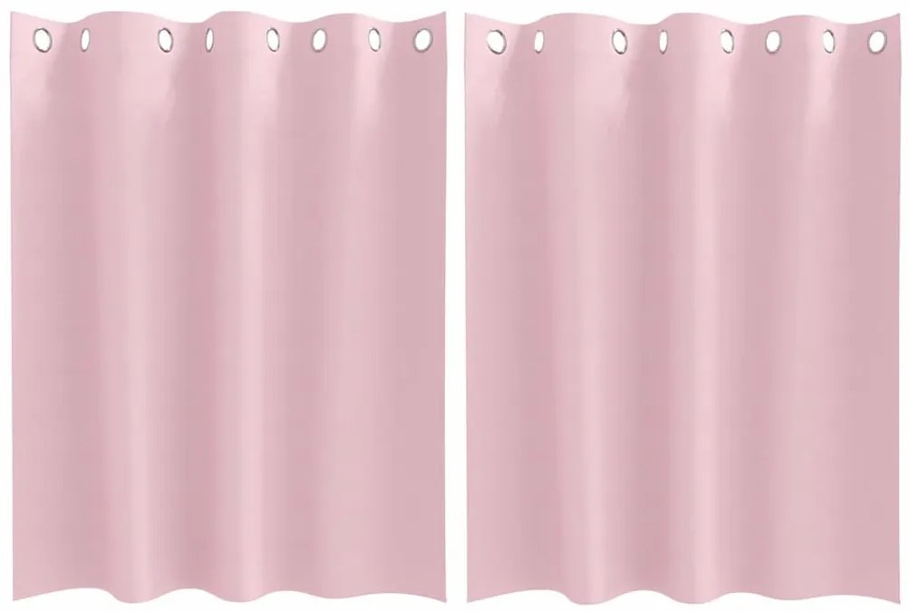 Függönyök függönyökkel 2 pcs Baba rózsaszín Poliészter