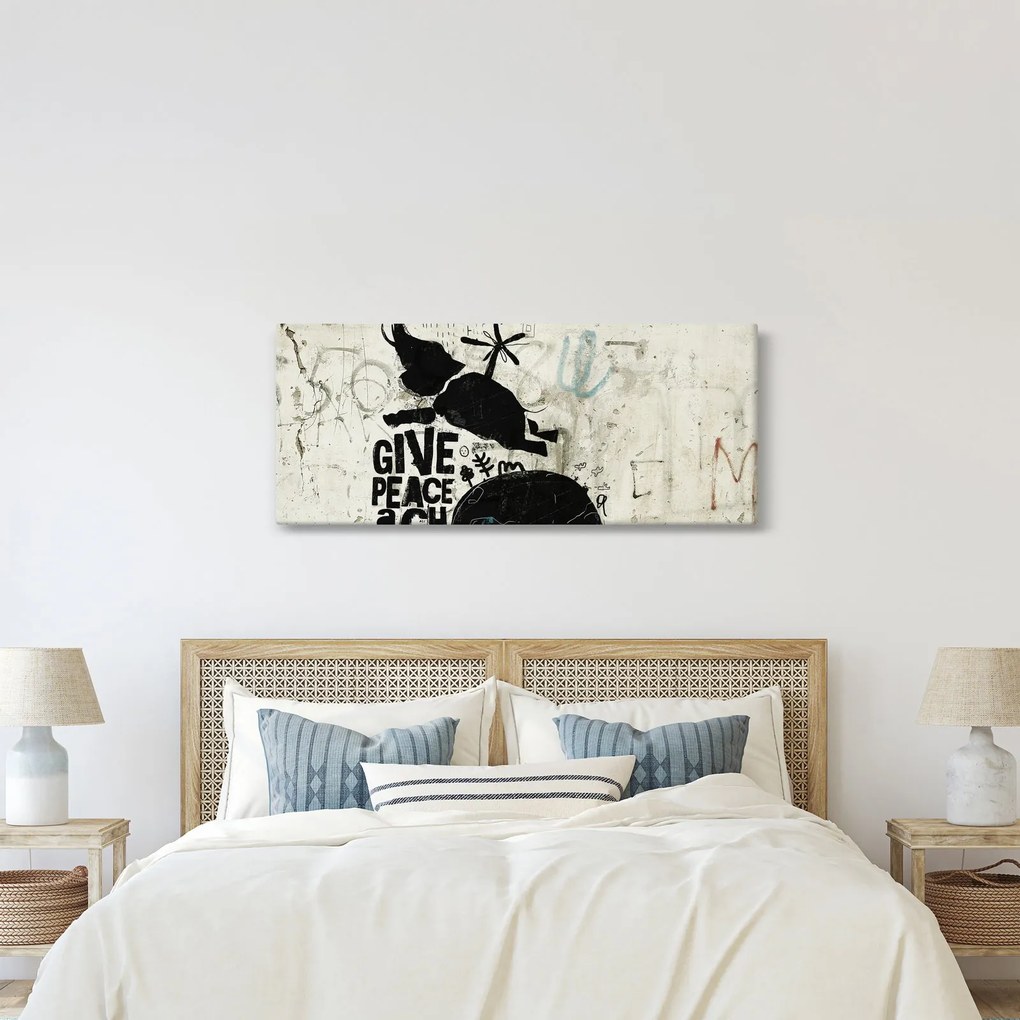 Kép - Slon nad zemou (120x50 cm)
