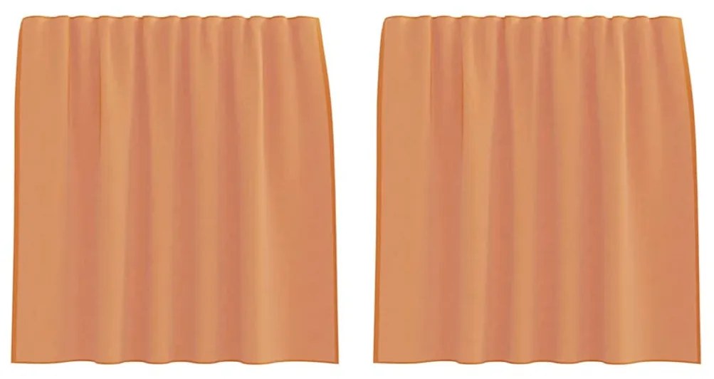 2 db terrakotta fátyolfüggönyök hurokkal 140x140 cm